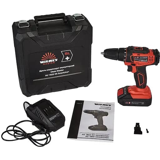 Дриль-шурупокрут Vitals Master AU 1825 Kit SmartLine+ (3) акумуляторний (184442) - фото 8