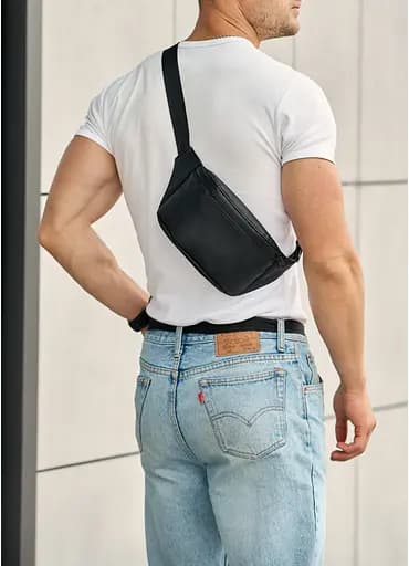 Поясная сумка бананка Sambag Tirso MSOm черный 31 х 12 х 5 см (80119001m) - фото 5