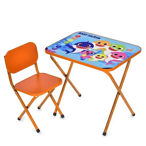 Детский столик складной со стульчиком M 5960-7 оранжевый - фото 1