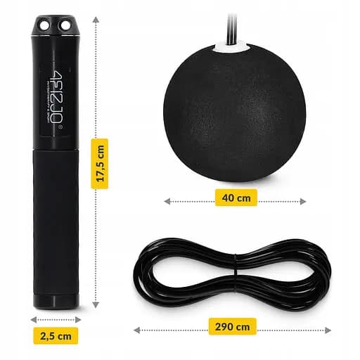 Скакалка со счетчиком 4FIZJO 2 в 1 проводная/беспроводная Black (P-5905973402200) - фото 5