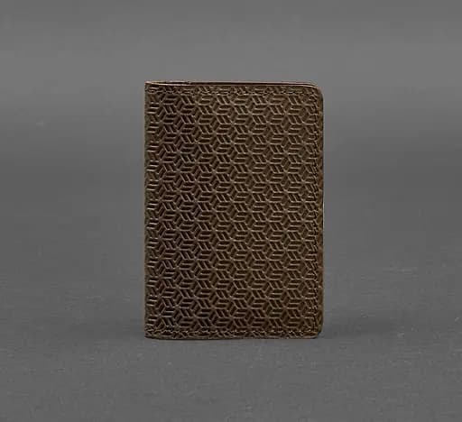 Мужской кожаный кард-кейс (визитница) 6.0 Карбон темно-коричневый - фото 1