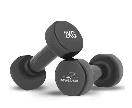 Набір гантелей в кейсі 9 кг. PowerPlay 4121 Fitness Dumbells (2 шт*1 кг, 2 шт*1,5 кг, 2 шт*2 кг) (PP_4121_9kg) - фото 6
