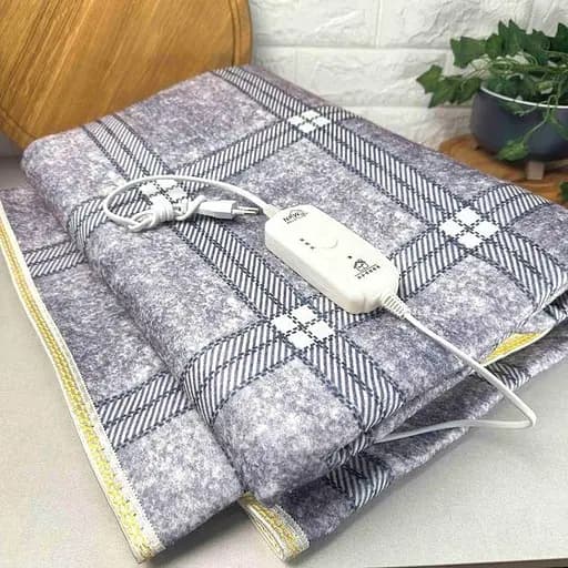 Електропростирадло Electric Blanket з підігрівом з поліестеру сірий 150 х 180 см 120 Вт - фото 2