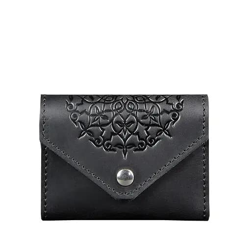 Кожаный женский кард-кейс 3.0 черный с мандалой - фото 7