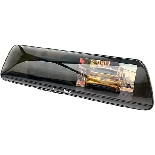Видеорегистратор - зеркало Hoco DV4 4.5-inch rearview mirror driving recorder (2 камеры) - фото 1