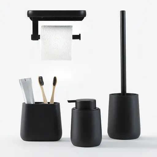 Набор аксессуаров для ванной комнаты My Home MVM-17 черный (MVM-MH-17 BLACK) - фото 6