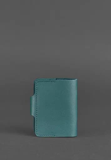 Женский кожаный кард-кейс 7.1 (Книжечка) зеленый - фото 5