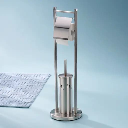 Набор аксессуаров для туалета Kela Swing 77.5х22 см серебристый (22492) - фото 5