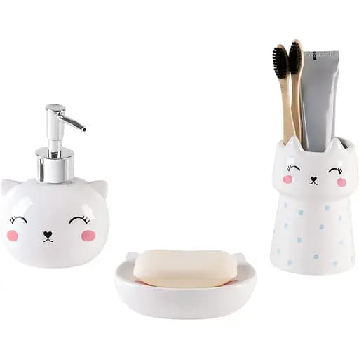 Набор аксессуаров для ванной комнаты МВМ My Home MVM-22 белый (MVM-MH-22 WHITE) - фото 1