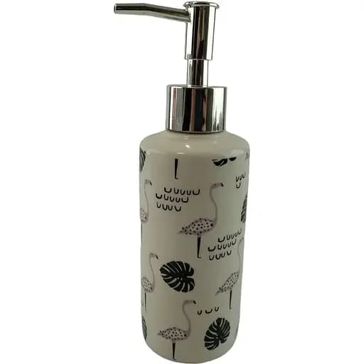 Набор аксессуаров для ванной комнаты No brand Фламинго керамический белый 4 предмета - фото 2