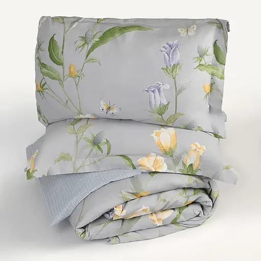 Наволочка МВМ My Home Пісня квітів 70x50 см сіра з принтом (BL-P-05 GRAY/PRINT) - фото 3