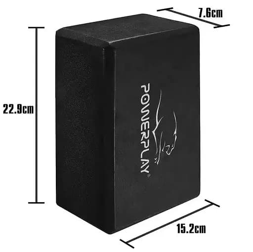Блоки для йоги PowerPlay 4006 Yoga Brick EVA 2 шт Черные (PP_4006_Black_2in) - фото 5