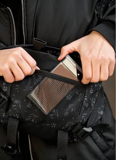 Мужская сумка бананка Sambag Dynamicdart черная 38 × 21 × 7 см (80411702m) - фото 9