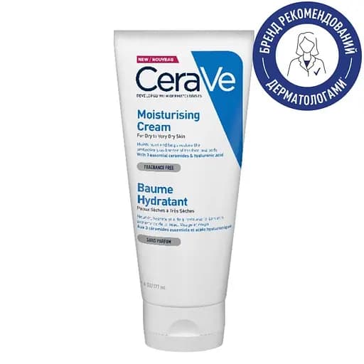 Уценка. Увлажняющий крем CeraVe для сухой и очень сухой кожи лица и тела 177 мл (MB107500) - фото 2