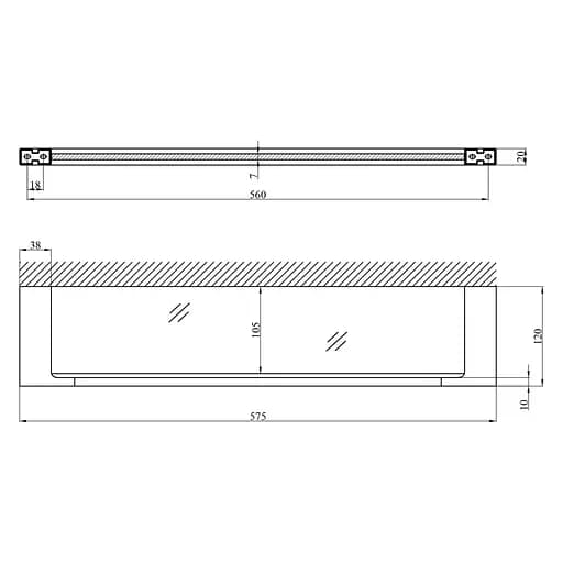 Полка для ванной комнаты Kroner KRM Edelstahl Kubus - SCH3907 (CV025662) - фото 8