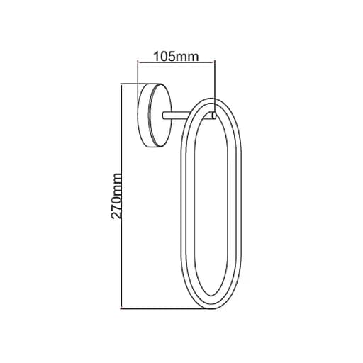 Настінний світлодіодний світильник Horoz Electric Acropol 12W чорний - фото 3