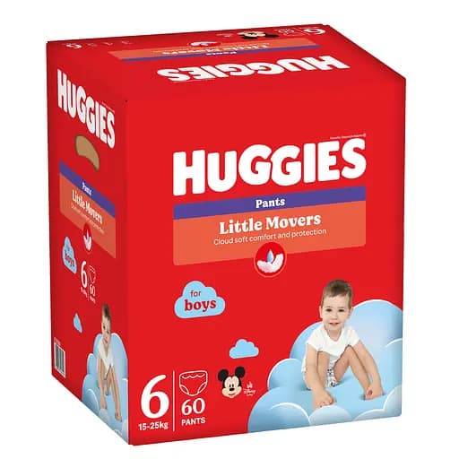 Набір підгузки-трусики для хлопчиків Huggies Little Movers Pants 6 (15-25 кг) 60 шт. - фото 2