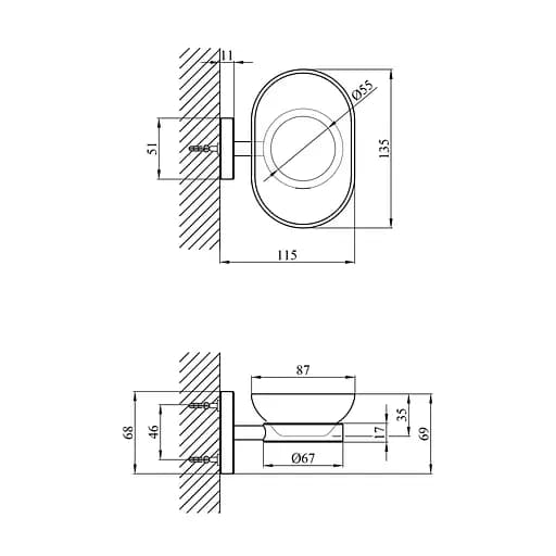 Мыльница Kroner KRM Elbe - ACG2902 (CV022849) - фото 3