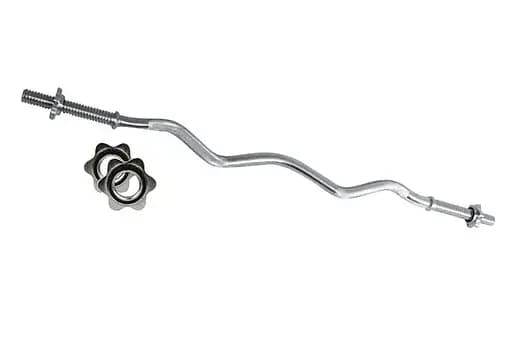 Гриф для штанги Toorx W-образный 120 см 25 мм с винтовыми замками (BCV-120) - фото 2