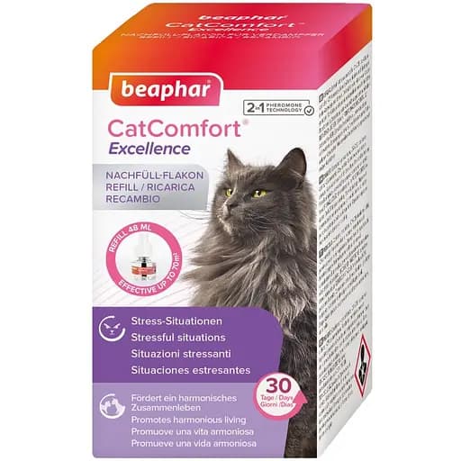 Сменная бутылочка для диффузора Beaphar CatComfort Excellence 2 в 1 успокаивающий для кошек 48 мл - фото 1