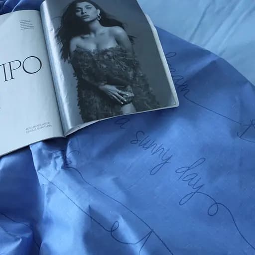 Простирадло MirSon Бязь 17-4745 Dreams 220x240 см блакитне (2200008930820) - фото 4