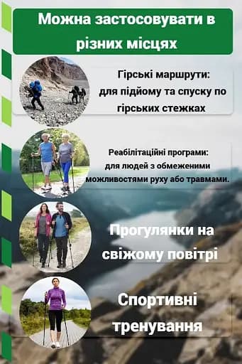 Палки для скандинавской ходьбы PowerPlay 9104 Lykke 80-135 см Black/Green (пара) (PP_9104_LYKKE) - фото 8