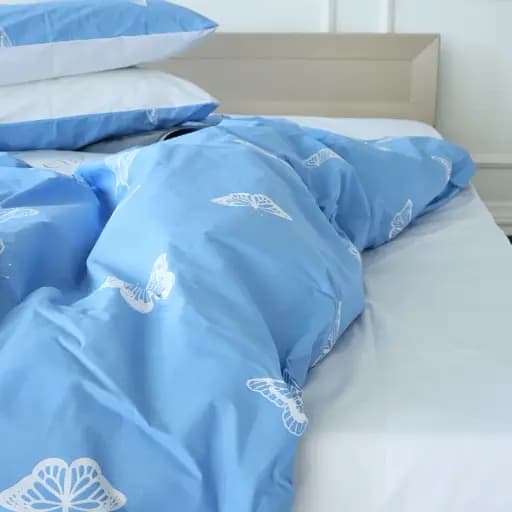 Простирадло MirSon Ranforce Elite 17-4752 Butterflies 150х220 см біле (2200008934712) - фото 1