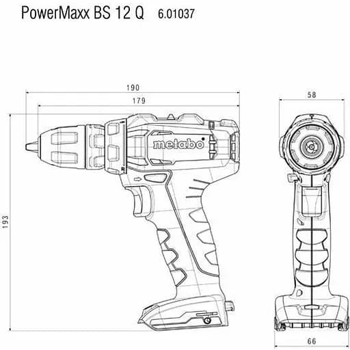 Дриль-шуруповерт Metabo PowerMaxx BS 12 Q [601037500] [119770] - фото 4
