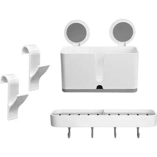 Набор аксессуаров для ванной комнаты My Home MVM-11 белый с серым (MVM-MH-11 WHITE/GRAY) - фото 1