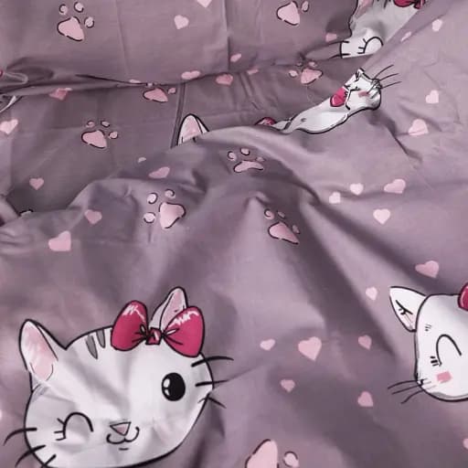 Наволочка MirSon Бязь Kids Time 17-0691 Cat with a paw 40х60 см темно-пудрова (2200010456196) - фото 4