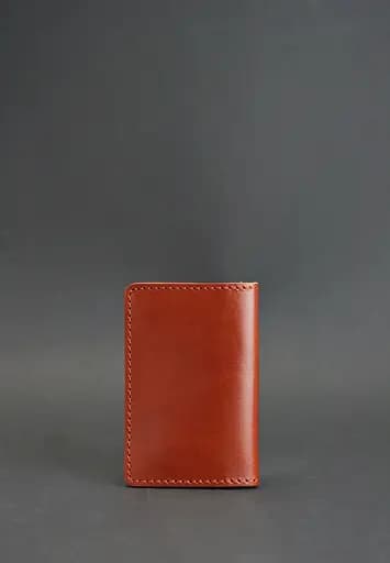 Кожаный кард-кейс (визитница) 6.0 светло-коричневый - фото 5