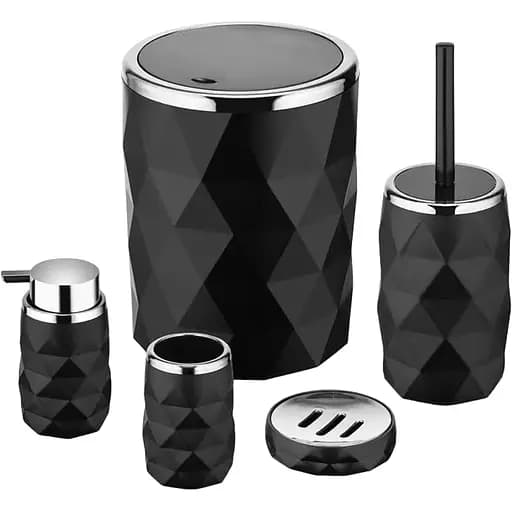 Набор для ванной комнаты Violet House 5 в 1 Black Prizma (0224 Black Prizma д/ванной 5 в 1) - фото 1