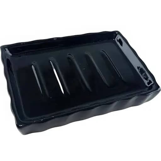 Набор аксессуаров для ванной комнаты No brand керамический черный 4 предмета 29x20.5x10 см - фото 5