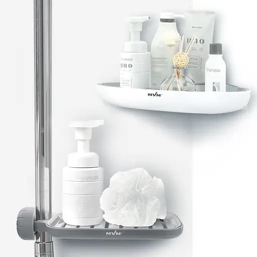 Набір аксесуарів для ванної кімнати МВМ My Home MVM-09 білий із сірим (MVM-MH-09 WHITE/GRAY) - фото 2