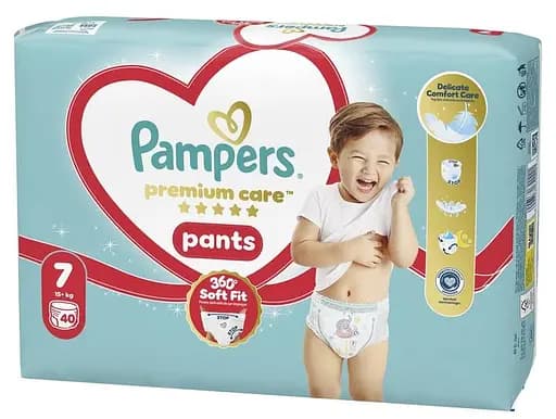 Подгузники-трусики Pampers Premium Care Pants Размер 7 (15+кг) 40 шт.  - фото 2