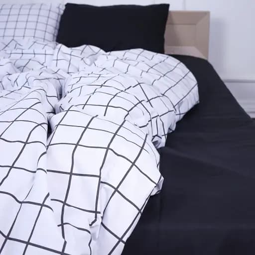 Простыня MirSon Бязь 17-4765 Piacenza 200x220 см черная (2200008943219) - фото 1