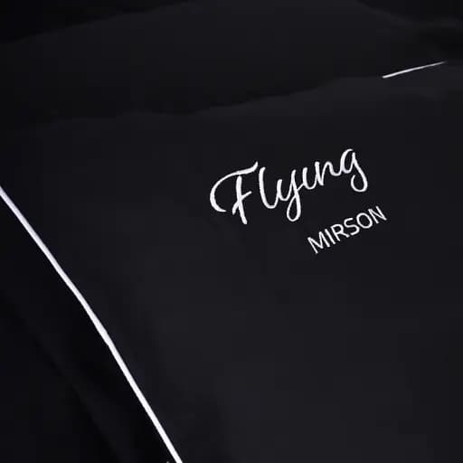 Простирадло MirSon Ranforce Elite 16-9000 Black Stone "Flying" 150х220 см чорне (2200008700652) - фото 5