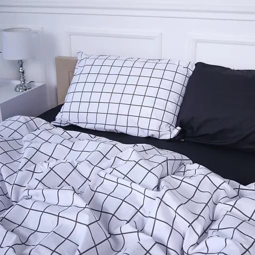 Простыня MirSon Бязь 17-4765 Piacenza 200x220 см черная (2200008943219) - фото 3