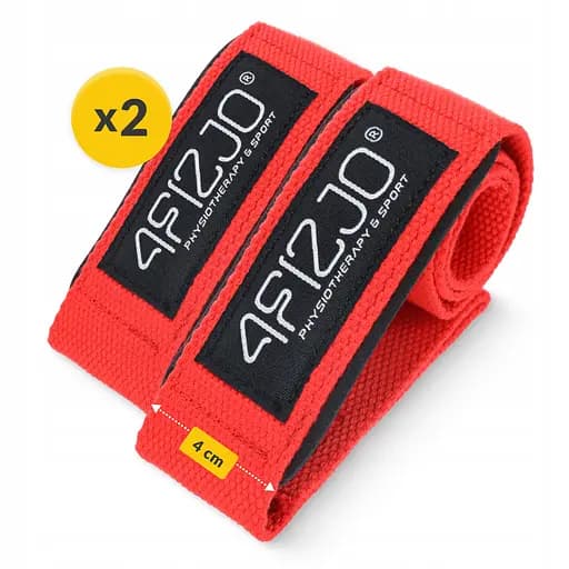Лямки для становой тяги 4FIZJO Deadlift Straps Red (P-5905973402286) - фото 8