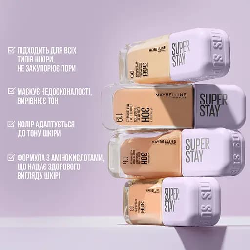 Тональное основание Maybelline New York Super Stay Lumi-Matte оттенок 90 (Pastel Peach) 35 мл (B3517800) - фото 5