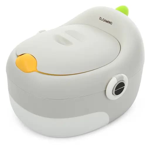 Горщик дитячий 3-в-1, накладка на унітаз, підставка для ніг, 38.4x33x25.2 см, сірий - фото 1