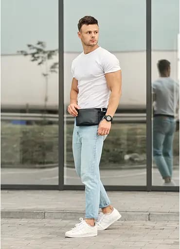 Поясная сумка бананка Sambag Tirso MSOm черный 31 х 12 х 5 см (80119001m) - фото 7