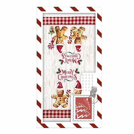 Подарочный набор полотенец в коробке Ardesto Christmas Gingerbread 38х63см, 2шт, 100% хлопок (ART3863HGB) - фото 1