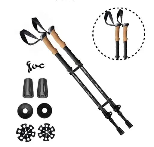 Трекинговые палки PowerPlay 9107 Friluftsliv Black/White 80-135 см (пара) (PP_9107_FRILUFTSLIV) - фото 2