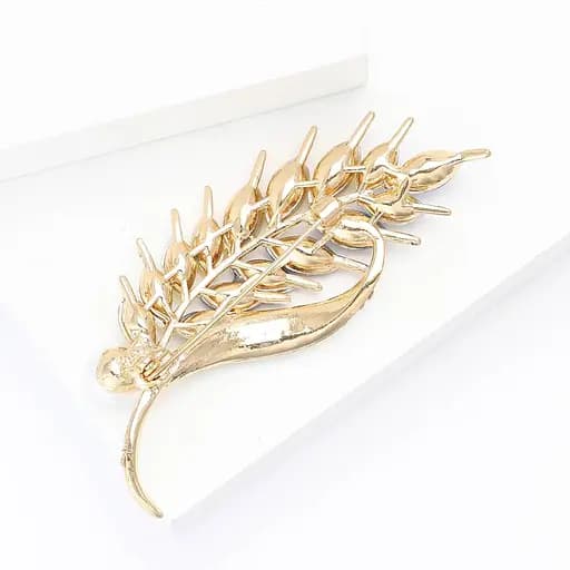 Брошь-булавка колосок пшеницы со стразами Желтая брошь (158511310) - фото 2