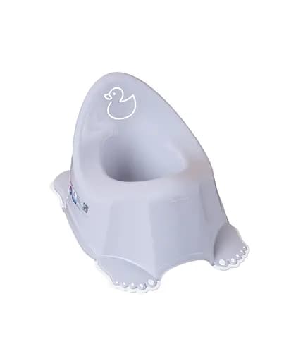 Детский горшок Каченя з протиковзною гумою та музикою Світло-фіолетовий - фото 1