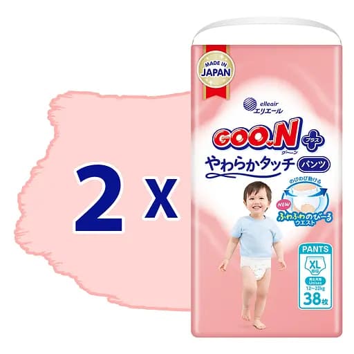 Трусики-подгузники GOO.N Plus для детей 12-20 кг XL 76 шт. - фото 2