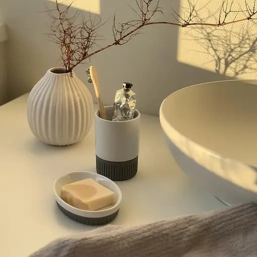 Комплект аксессуаров для санузла МВМ My Home Stockholm бело-серый (MVM-MH-45 WHITE/GRAY) - фото 13