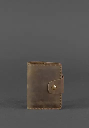 Кожаный кард-кейс 7.1 (Книжечка) темно-коричневый - фото 2