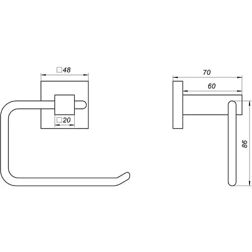 Тримач для туалетного паперу Globus Lux SQ 9416 - фото 3